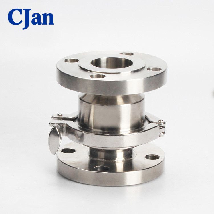 Válvula de verificação de flange de aço inoxidável sanitário não-retorno para leite