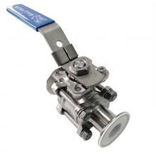 TYPE PLBV - Válvula de esfera sanitária Tri-Clamp revestida PFA